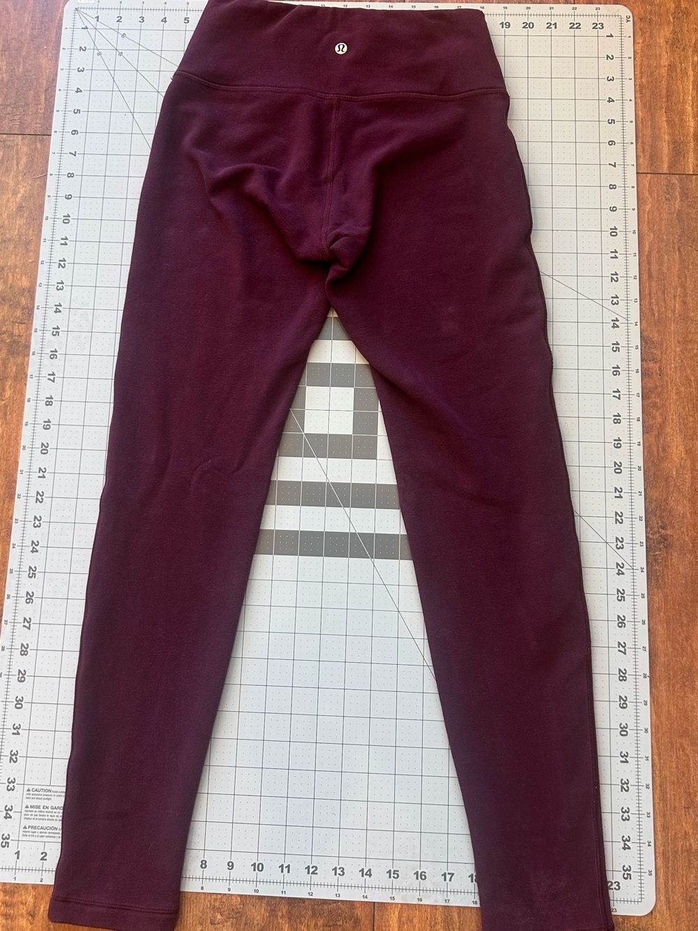 Lululemon High-Rise Fleece-Lined Leggings | Maroon Color | Cozy Winter Wear